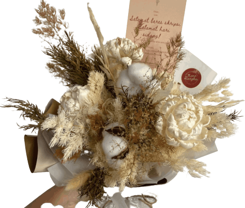 Flowers - Bouquet - White Paper Love - Dried Flowers  image