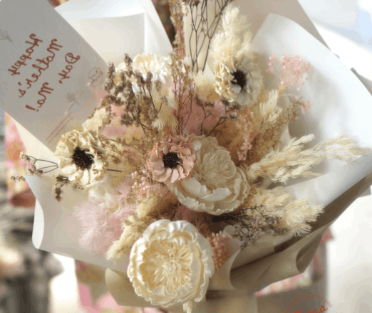 Flowers - Bouquet - The Bouquet of Blush - Dried Flowers image
