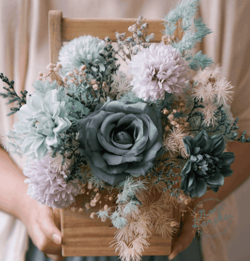 Flowers - Box - Blue Winter - Dried Flowers image