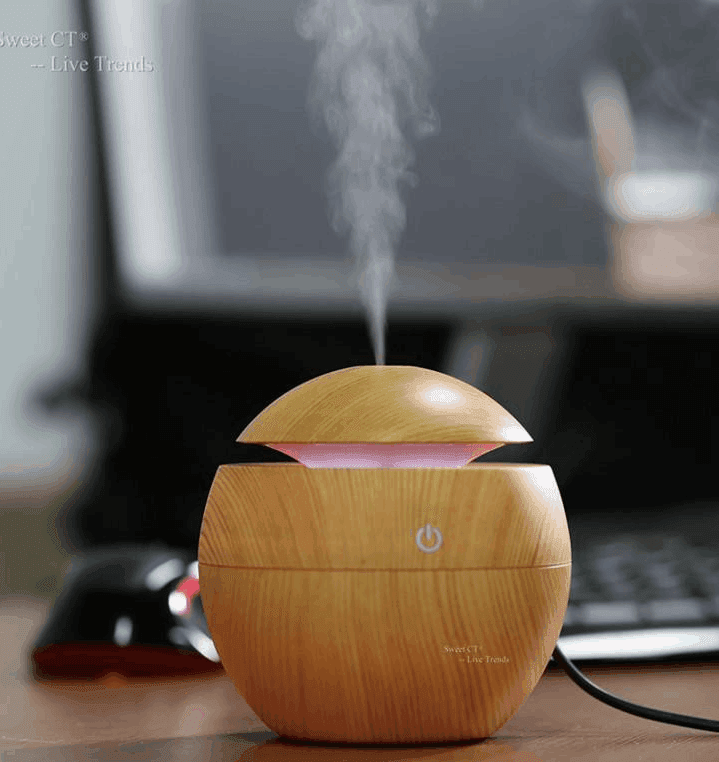 Air Humidifier Diffuser Aromatherapy - Wood Yellow2 image
