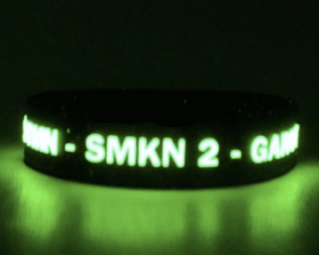 Wristband - Rubber - Glow In The Dark Text image