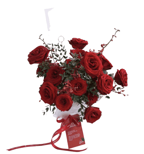 Flowers - Bouquet - Vase of Roses - Fresh Flowers image