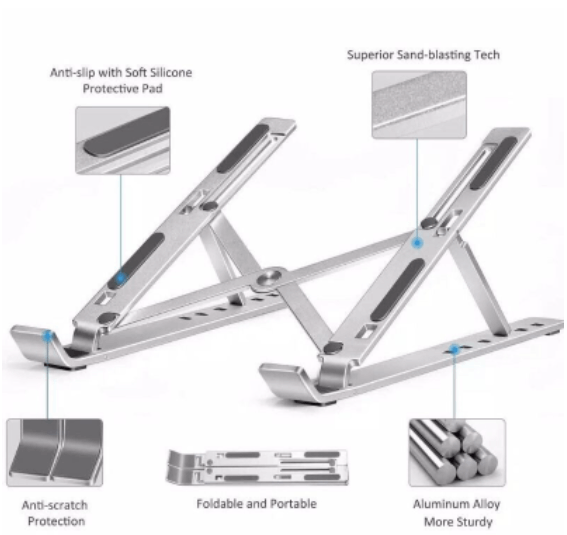 Laptop Stand Holder - Stainless - Deli image