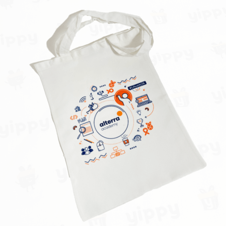 Totebag - Baby Canvas - White - Sablon iamge