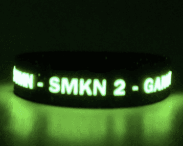 Wristband - Rubber - Glow In The Dark Text iamge