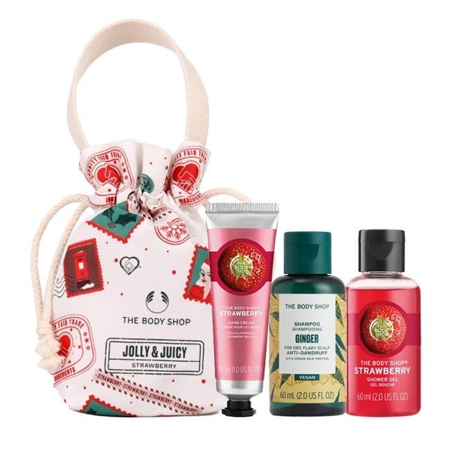 Gift Set Soap - Body Shop Gift Bag Travel Kit Strawberry Body Care & Ginger Shampo