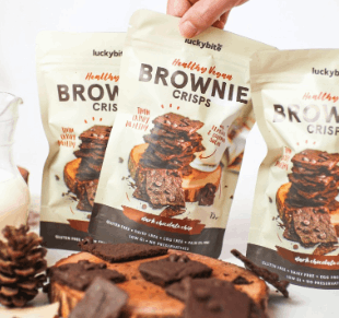 Chocolate - Brownie Crisps - LUCKYBITE - 75 gram iamge