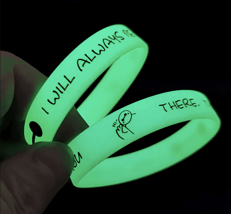 Wristband - Rubber - Glow In The Dark Background iamge