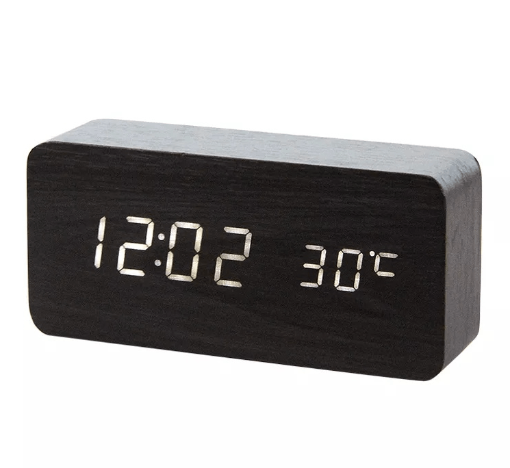 Digital Wood Alarm LED Clock